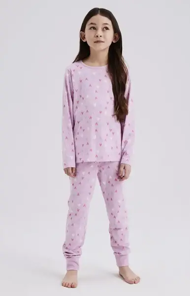Name it roze meisjes pyjama - Pink Hearts - Katoenen pyjama