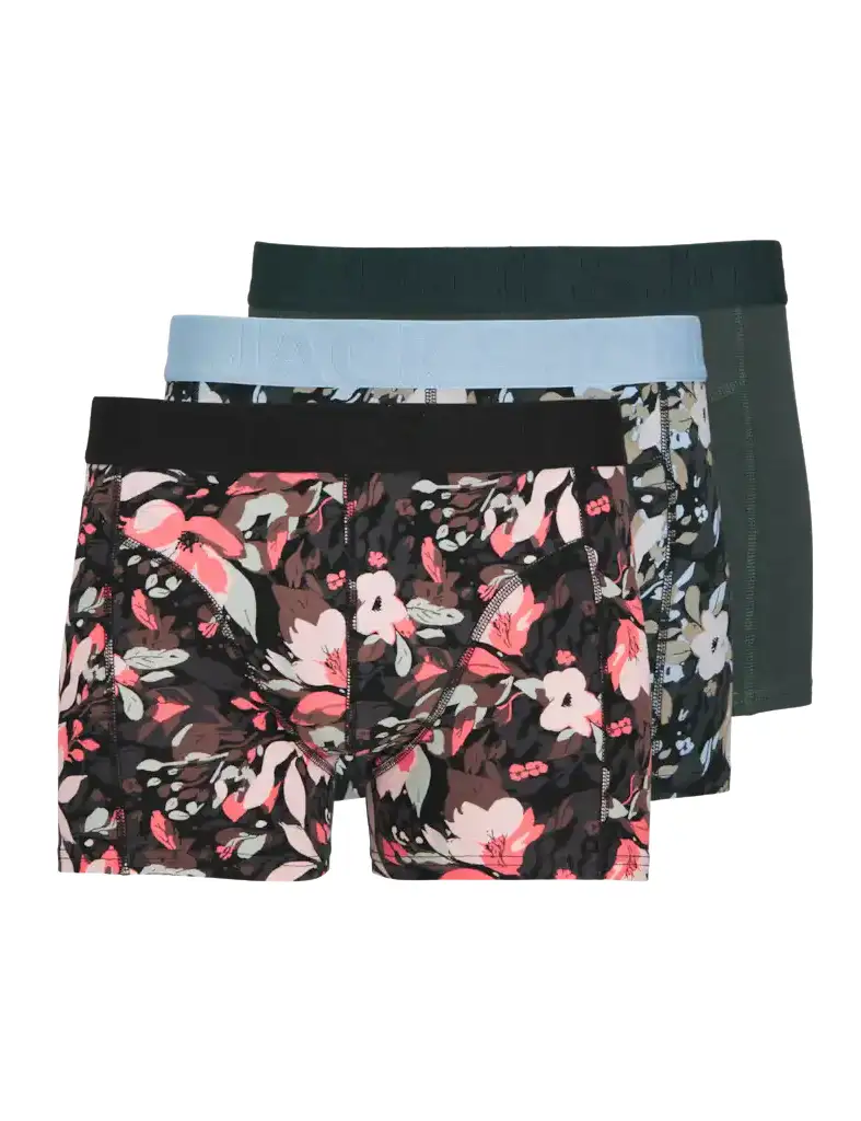 Jack & Jones heren boxershorts 3-Pack - Forest Flower
