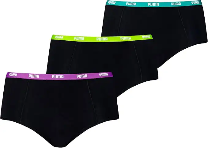 Puma 3-Pack dames mini Boxershorts - Katoen dames ondergoed - Vrouwen hipster