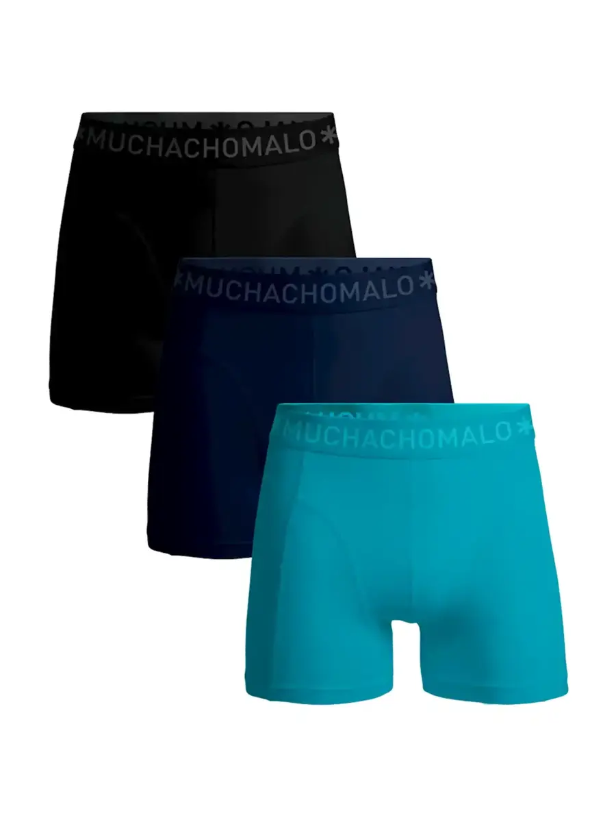 Muchachomalo 3-Pack Heren Boxershort - Solid - katoenen heren onderbroeken