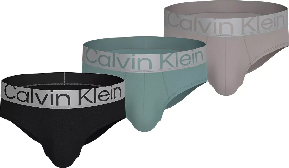 Calvin Klein 3-Pack Heren slips - Hip Brief Reconsidered Steel - Microvezel heren heupslip - Brede tailleband Calvin Klein 3-Pack Heren slips - Hip Brief Reconsidered Steel - Microvezel heren heupslip - Brede tailleband