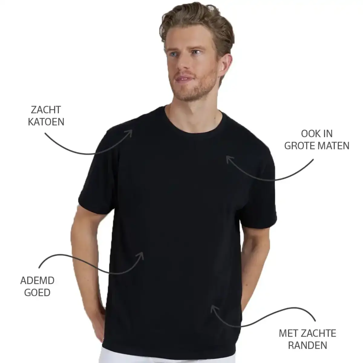 Ceceba 2-pak heren Ondershirts - Grote maten - Ronde hals - Heren T-shirt, wit en zwart Ceceba 2-pak heren Ondershirts - Grote maten - Ronde hals - Heren T-shirt, wit en zwart