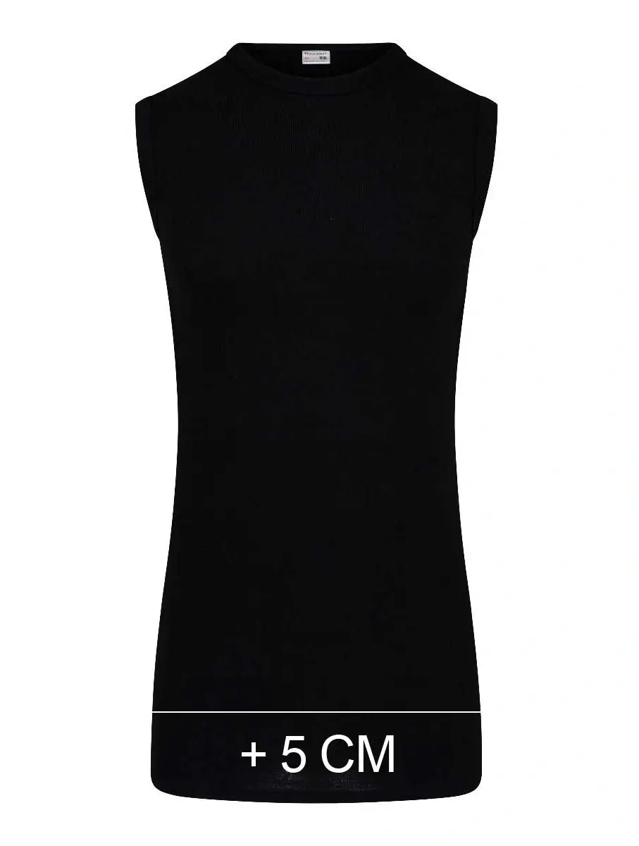 Beeren heren mouwloos shirt katoen Extra lang - Shirt zonder mouwen - wit en zwart Ondershirt Beeren heren mouwloos shirt katoen Extra lang - Shirt zonder mouwen - wit en zwart Ondershirt