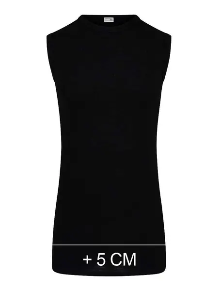 Beeren heren mouwloos shirt katoen Extra lang - Shirt zonder mouwen - wit en zwart Ondershirt