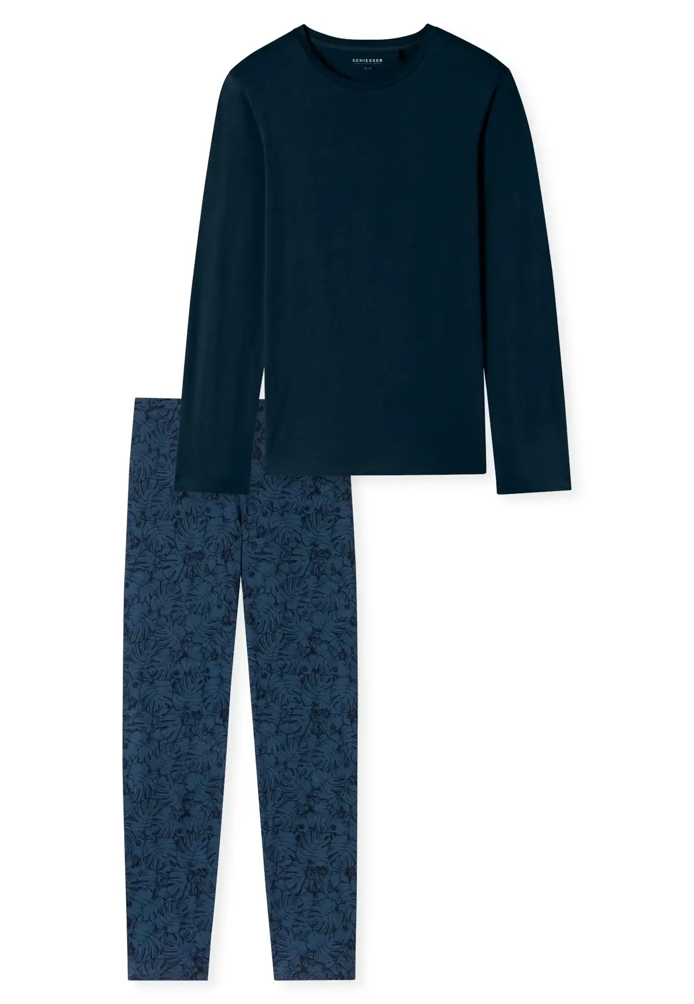 Schiesser heren pyjama Katoen - Blue Jungle