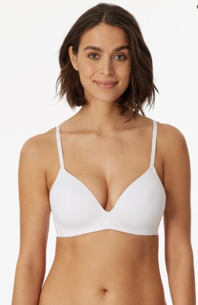 Schiesser BH met vulling zonder beugel - Invisible soft - Comfort invisible bh die niet doorschijnt - Huidskleur - Zwart Schiesser BH met vulling zonder beugel - Invisible soft - Comfort invisible bh die niet doorschijnt - Huidskleur - Zwart