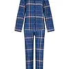 Pastunette Dames Pyjama Flanel met knoopsluiting - Blauw