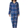 Pastunette Dames Pyjama Flanel met knoopsluiting - Blauw