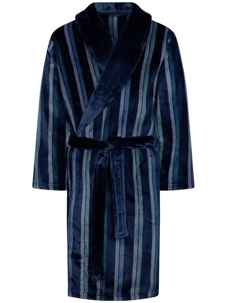 Pastunette Fleece heren badjas - Blauw - Warme winter ochtendjas met ceintuur en sjaalkraag Pastunette Fleece heren badjas - Blauw - Warme winter ochtendjas met ceintuur en sjaalkraag