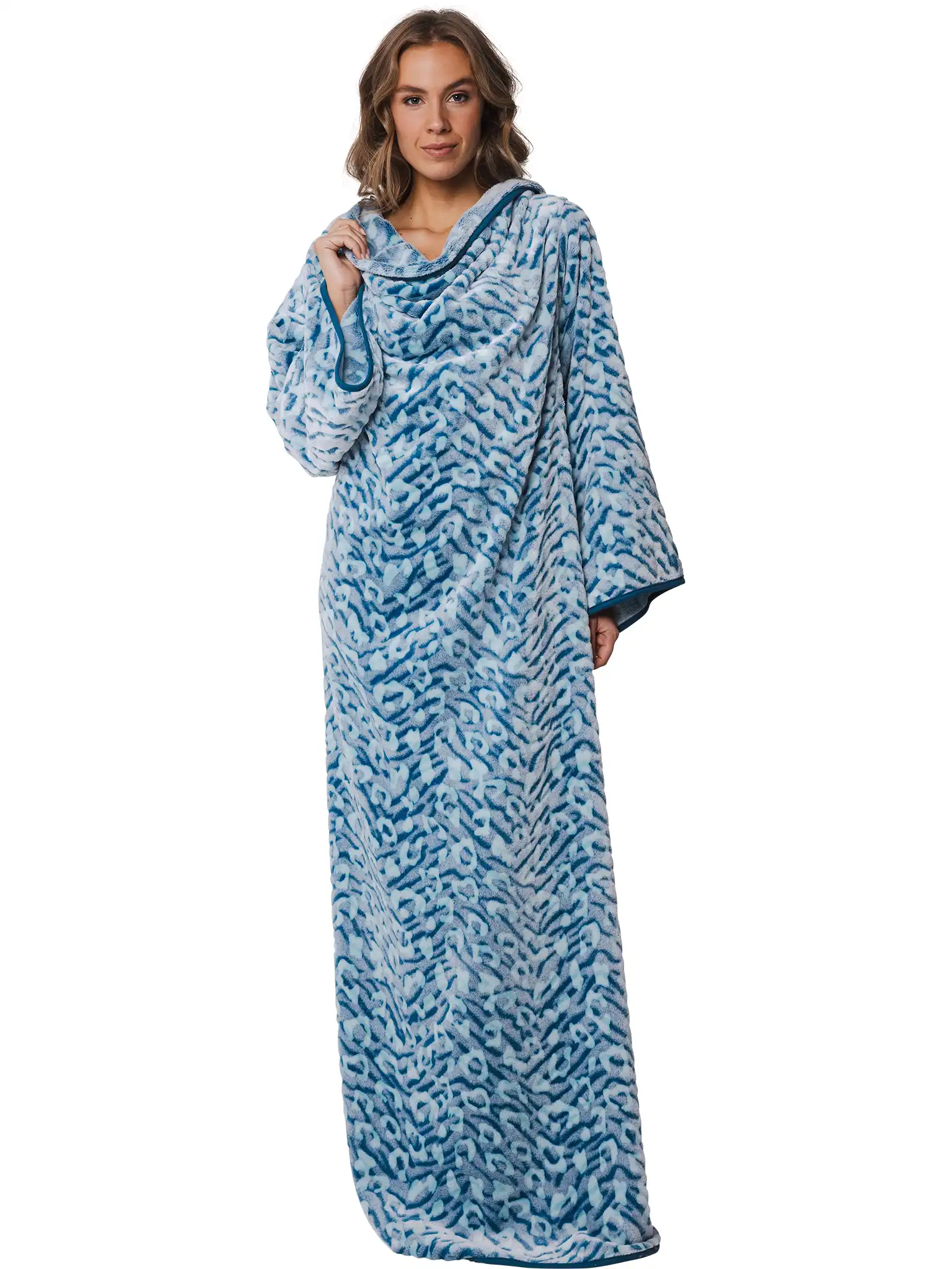 Rebelle dames fleece pyjama jurk - Draagbaar fleece denken