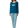 Rebelle Dames Pyjama katoen met lange mouwen - Turquoise