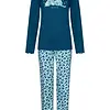 Rebelle Dames Pyjama katoen met lange mouwen - Turquoise