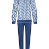 Pastunette Dames Pyjama katoen met lange mouwen - Blauw