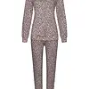 Pastunette Dames Pyjama met lange mouwen - Beige panterprint