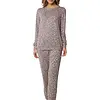 Pastunette Dames Pyjama met lange mouwen - Beige panterprint