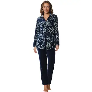Pastunette Huispak Dames Fleece - Donkerblauw - Warm winter 2-delig pyjama pak Pastunette Huispak Dames Fleece - Donkerblauw - Warm winter 2-delig pyjama pak