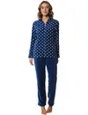 Pastunette Huispak Dames Fleece - Donkerblauw pyjama pak met rits - Warm