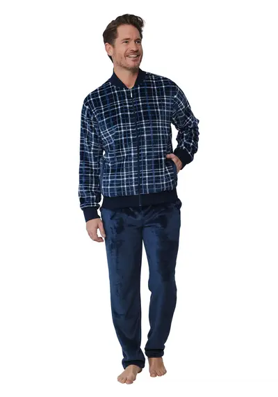 Pastunette heren Huispak Flanel Fleece - Donkerblauw Pastunette heren Huispak Flanel Fleece - Donkerblauw