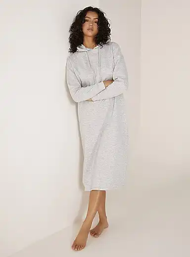 Pieces Hoodie Midi Dress - Loungewear Dress