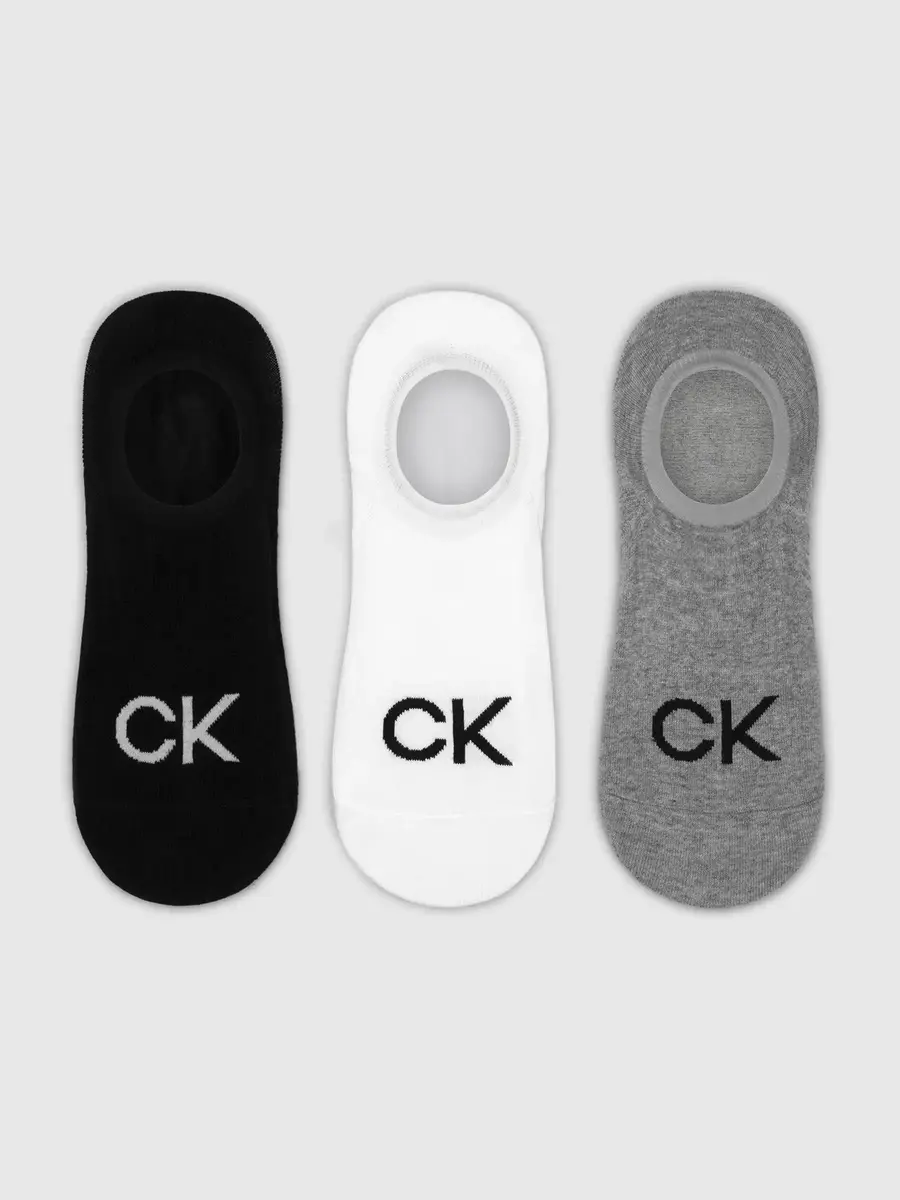 Calvin Klein 3-paar footies sokken Anti-slip - Heren - Zakken niet af - Kousenvoetjes - Sokken voor in loafers