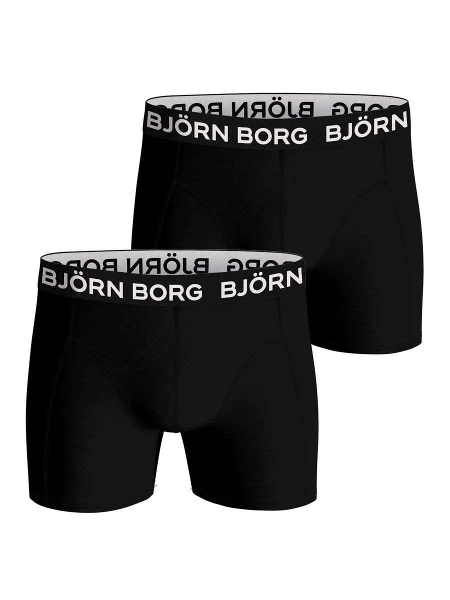Björn Borg 2-pack heren boxershorts - Bamboe - Zwarte heren onderbroeken