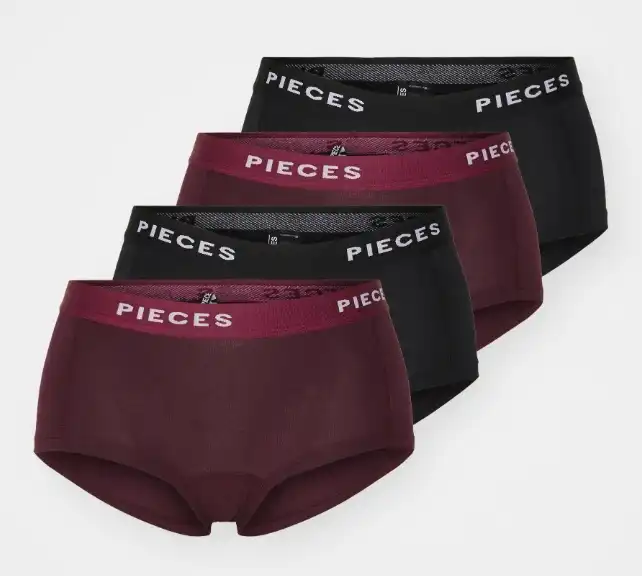 Pieces 4-Pack - Dames short - Winetasting - Katoenen dames onderbroeken