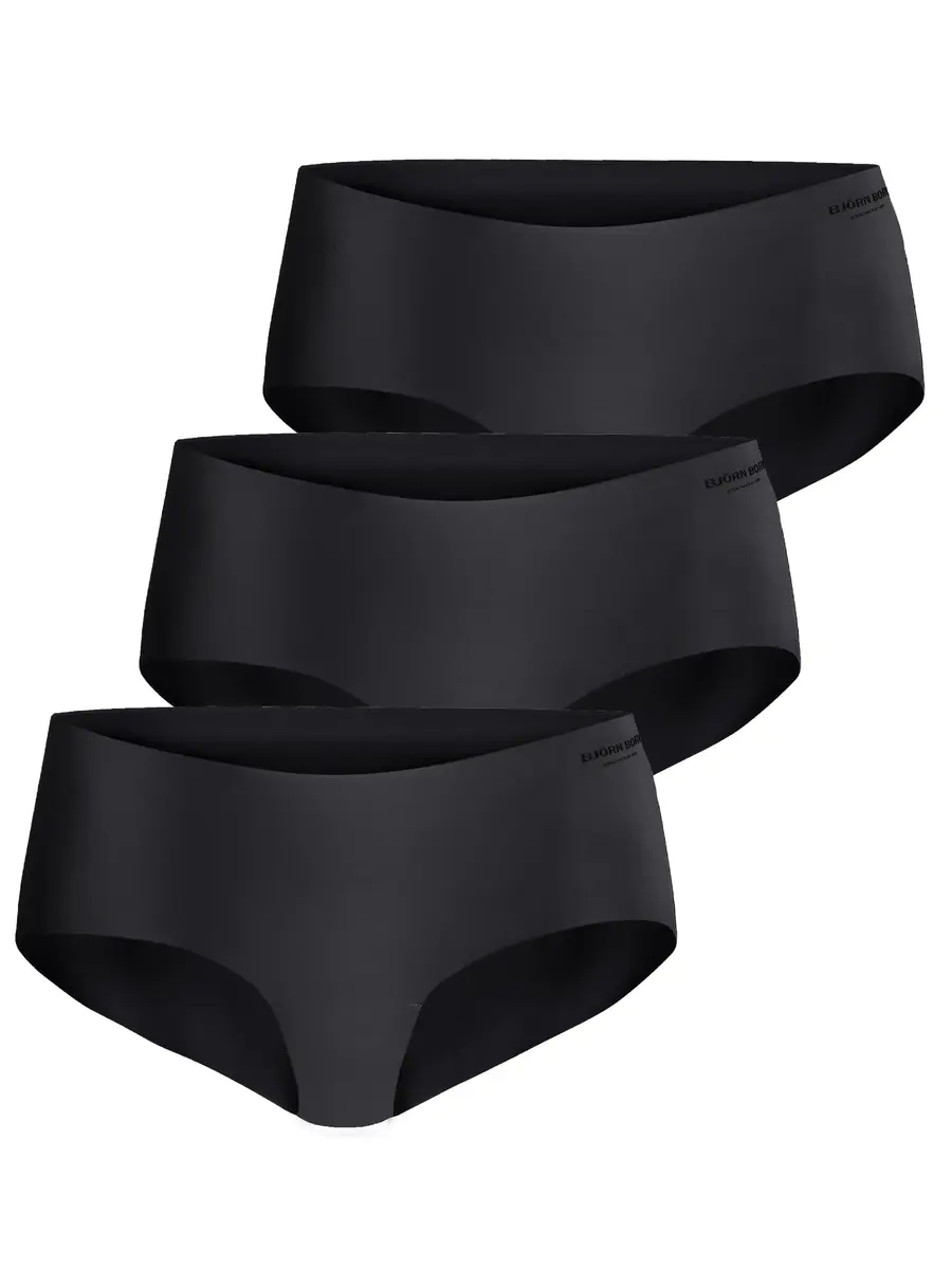Bjorn borg 3-pack Invisible Hipster - Performance - Dames - Zwart - Naadloze microfiber zwarte dames onderbroeken - Invisible Bjorn borg 3-pack Invisible Hipster - Performance - Dames - Zwart - Naadloze microfiber zwarte dames onderbroeken - Invisible