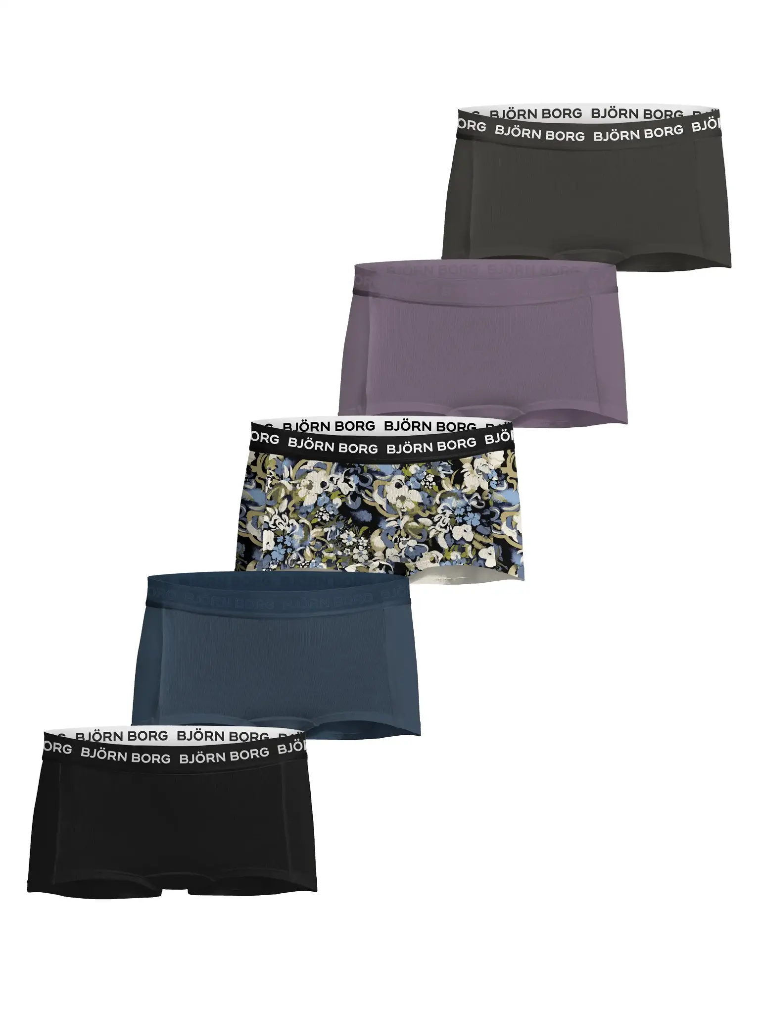 Björn Borg 5-Pack meisjes boxershorts - Minishorts - Katoenen kinder onderbroeken multipack