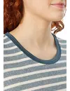 Schiesser dames pyjama badstof - Streep - Warme winter pyjama lange mouwen - Ronde hals - Met boordjes