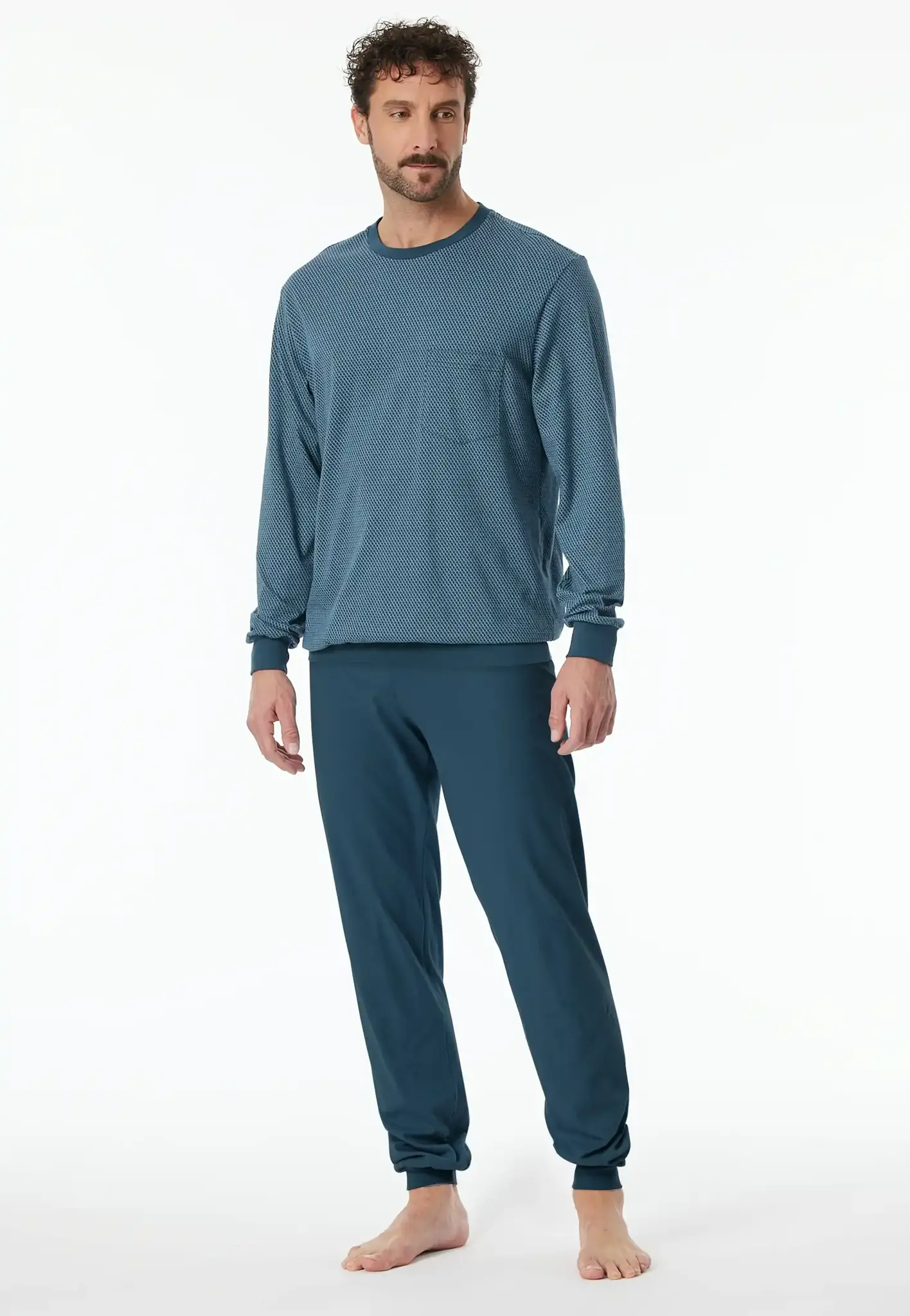 Schiesser heren lange pyjama - Comfort - 181156 - Lblw