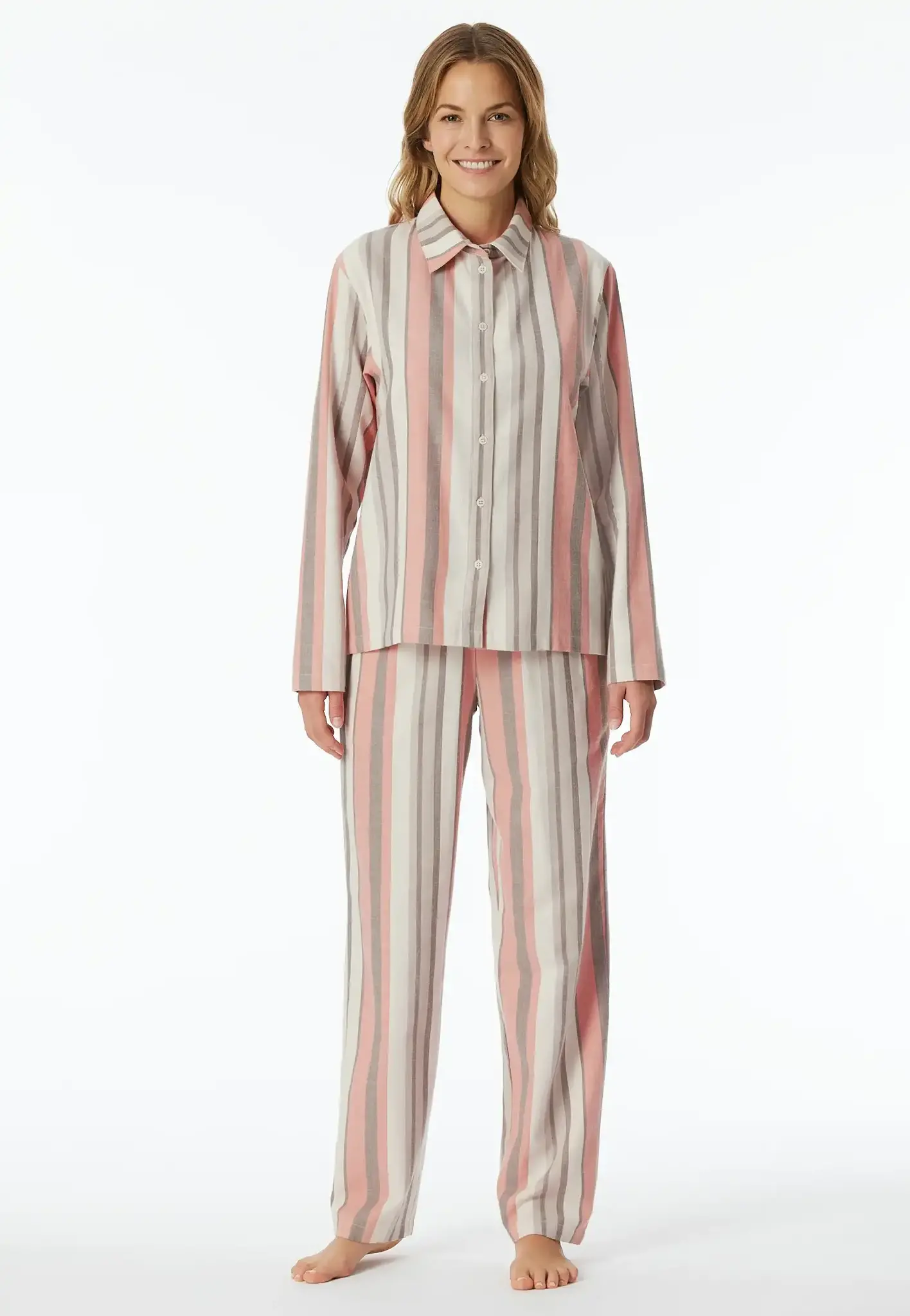 Schiesser Pyjama dames - strepen multicolour - Modern Nightwear