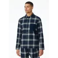 Schiesser Heren Flanellen Pyjamashirt - Mix & Relax