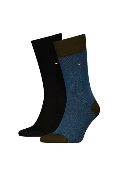 Tommy Hilfiger 2-pack sokken Birdseye - Heren Tommy Hilfiger 2-pack sokken Birdseye - Heren