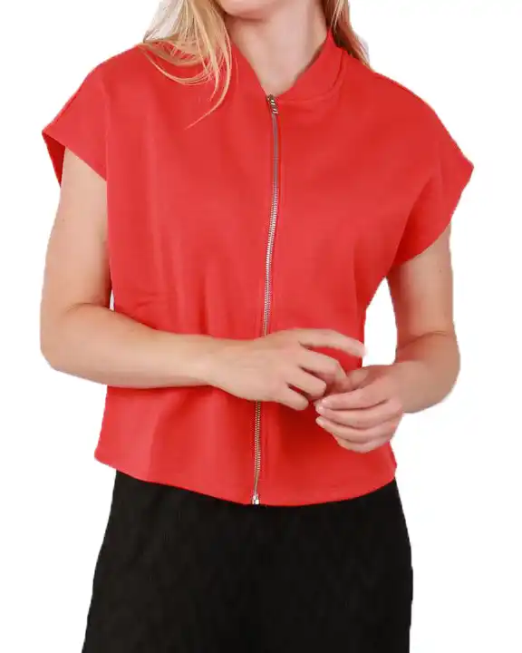 Pieces lounge vest met rits - Zip sweat vest