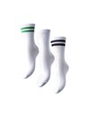 Pieces 3-pack dames sokken - Microvezel dames sokken met streep - Snel drogend