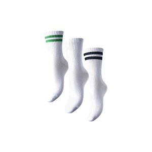 Pieces 3-pack dames sokken - Microvezel dames sokken met streep - Snel drogend Pieces 3-pack dames sokken - Microvezel dames sokken met streep - Snel drogend