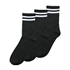 Pieces 3-pack dames sokken - Microvezel dames sokken met streep - Snel drogend