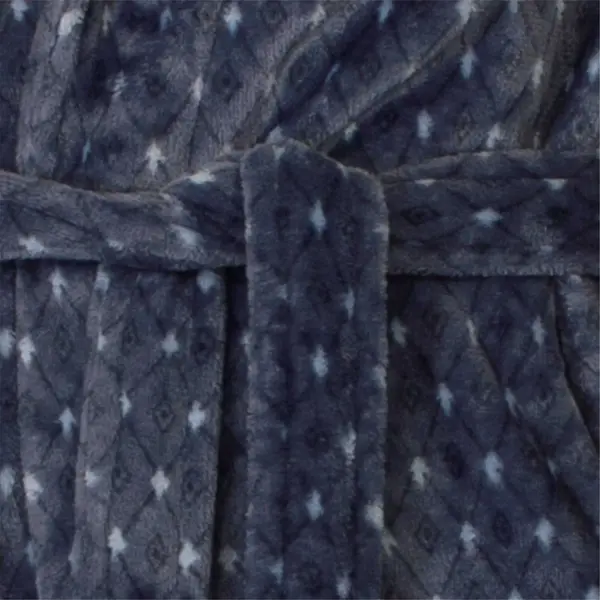 Paul Hopkins heren Fleece Badjas - Blue Dots - Warme winter ochtendjas Paul Hopkins heren Fleece Badjas - Blue Dots - Warme winter ochtendjas