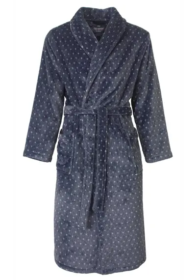 Paul Hopkins heren Fleece Badjas - Blue Dots Paul Hopkins heren Fleece Badjas - Blue Dots