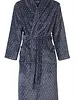 Paul Hopkins heren Fleece Badjas - Blue Dots - Warme winter ochtendjas