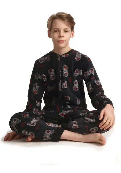 Outfitter velours jongens onesie - Game Outfitter velours jongens onesie - Game