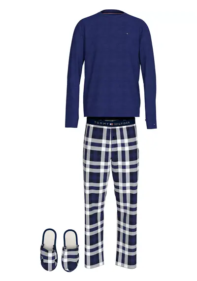 Tommy Hilfiger heren Pyjama + Slippers - Giftset Tommy Hilfiger heren Pyjama + Slippers - Giftset