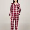 Tommy Hilfiger Dames flanellen Pyjama - Ruit Rood