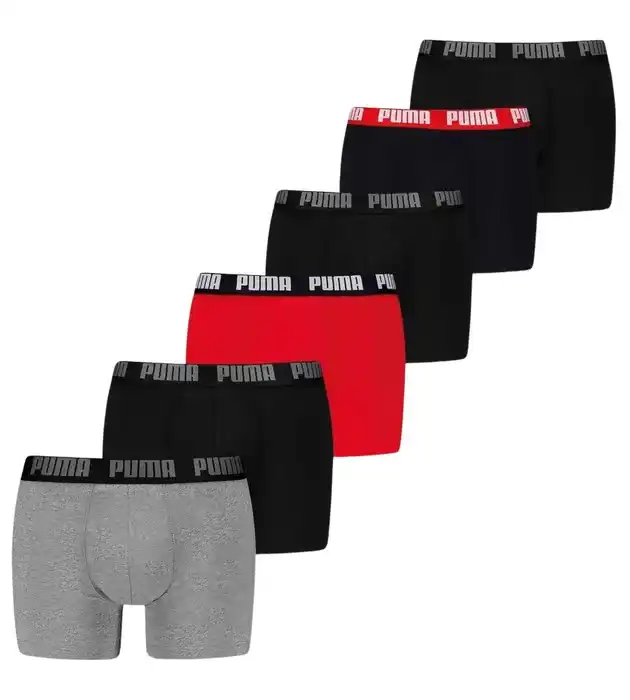 Puma 6-pack Heren Boxershorts - Combi - Multipack heren onderbroeken katoen - Mannen Ondergoed