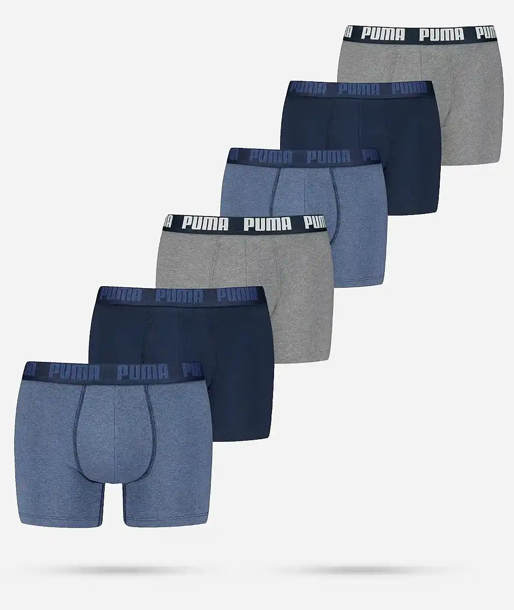 Puma 6-pack Heren Boxershorts - Combi - Multipack heren onderbroeken katoen - Mannen Ondergoed