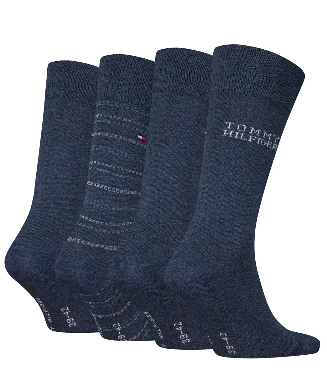 Tommy Hilfiger 4-paar sokken - Heren - Giftbox - Multipack heren sokken - Cadeauverpakking Tommy Hilfiger 4-paar sokken - Heren - Giftbox - Multipack heren sokken - Cadeauverpakking