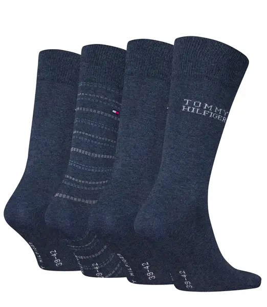 Tommy Hilfiger 4-paar sokken - Heren - Giftbox - Multipack heren sokken - Cadeauverpakking Tommy Hilfiger 4-paar sokken - Heren - Giftbox - Multipack heren sokken - Cadeauverpakking