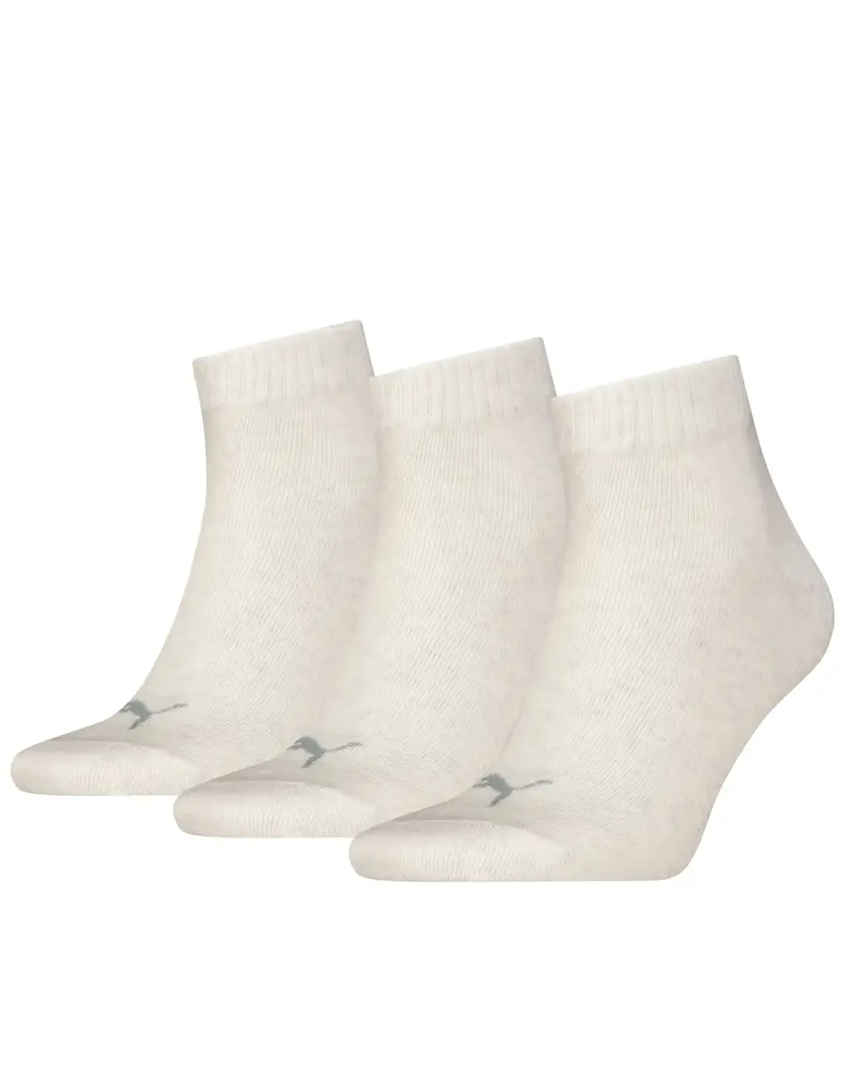 Puma 3-paar Quarter sokken - Elastisch katoenen sokken voor dames en heren - Zwart - Grijs - wit - Blauw Puma 3-paar Quarter sokken - Elastisch katoenen sokken voor dames en heren - Zwart - Grijs - wit - Blauw