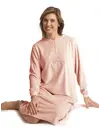 Cocodream velours nachthemd dames - Our story - Maat L - Warm winter nachtjapon lange mouw