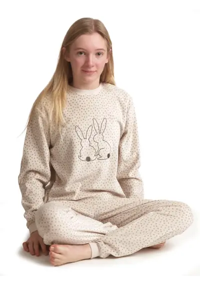 Cocodream velours meisjes pyjama - Rabbit Cocodream velours meisjes pyjama - Rabbit